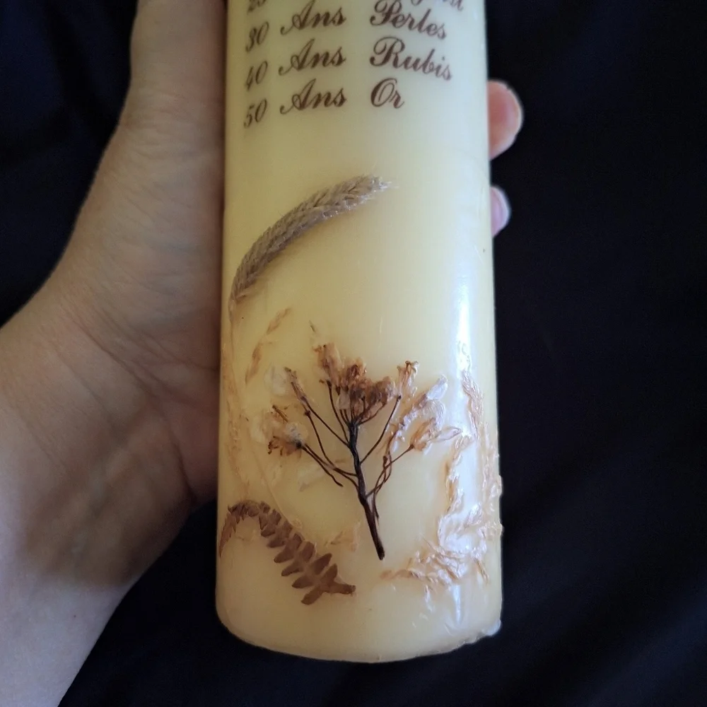 Vintage French Anniversary Candle